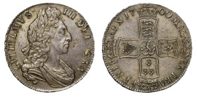 AU55 | William III 1700 silver Crown DVODECIMO
