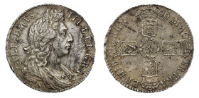 XF Details | William III 1696 silver Norwich Halfcrown