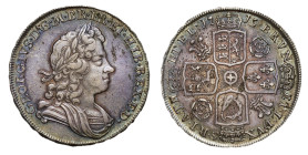 AU50 | George I 1715 silver Halfcrown SECVNDO