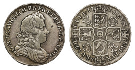 VF25 | George I 1717 silver Halfcrown