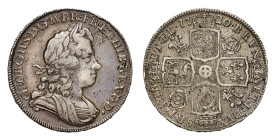 VF30 | George I 1720/17 silver Halfcrown SEXTO