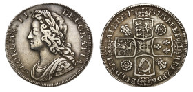 XF Details | George II 1731 silver Halfcrown