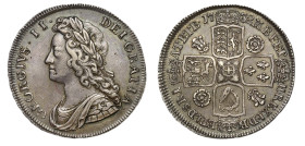 XF45 | George II 1732 silver Halfcrown