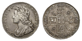 XF Details | George II 1735 silver Halfcrown