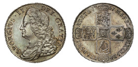 MS63 | George II 1751 silver Halfcrown