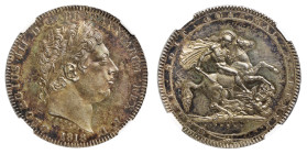 MS62 | George III 1818 silver Crown LVIII