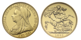 PF64 DCAM | Victoria 1893 gold proof Two Pounds