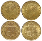 Victoria gold Half-Sovereigns (2): 1852, 1853