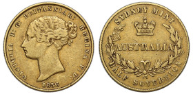 VF30 | Australia Victoria 1856 Sydney mint gold Half-Sovereign