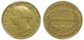 VF35 | Australia Victoria 1863 Sydney mint gold Half-Sovereign