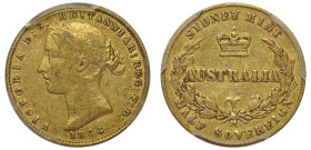XF40 | Australia Victoria 1864 Sydney mint gold Half-Sovereign