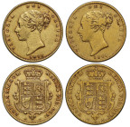 Victoria gold Half-Sovereigns (2): 1871, 2nd head, die numbers 5 & 8