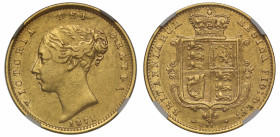XF45 | Victoria 1871 gold Half-Sovereign die number 71 coarse beading shield with no dot rosettes closer to border