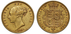 VF30 | Victoria 1871 gold Half-Sovereign die number 49 coarse beading shield with no dot rosettes closer to border