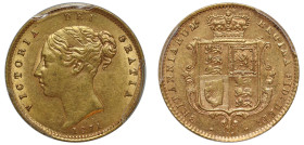 AU58 | Victoria 1871 gold Half-Sovereign die number 56 coarse beading shield with no dot