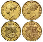 Victoria gold Half-Sovereigns (2): 1872, dies 79 & 86, 2nd head, repositioned legend