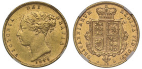 AU58 | Victoria 1876 gold Half-Sovereign unrecorded die number 18