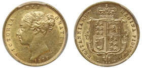 AU58 | Victoria 1877 gold Half-Sovereign fourth head die number 124