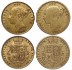 Australia Victoria gold Half-Sovereigns (2): 1881 Sydney Arabic 1 in REGINA