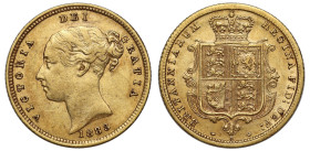 AU50 | Australia Victoria 1883 Sydney mint gold Half-Sovereign Cross buried