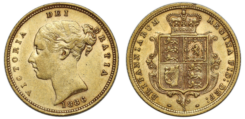 g Australia, Victoria (1837-1901), gold Half-Sovereign, 1886-S, Sydney Mint, fif...