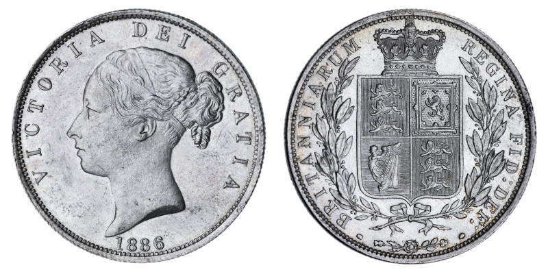 Victoria (1837-1901), silver Halfcrown, 1886, type A5, inferior workmanship, you...