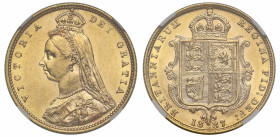 MS61 | Australia Victoria 1887 Melbourne mint gold Half-Sovereign DISH M506