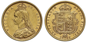 AU53 | Australia Victoria 1887 Sydney mint gold Half-Sovereign DISH S502