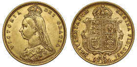 AU55 | Australia Victoria 1891 Sydney mint gold Half-Sovereign No Initials DISH S508