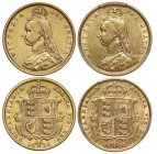 Victoria gold Half-Sovereigns (2): 1893, Jubilee Head