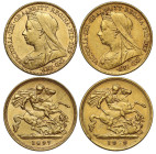 Victoria gold Half-Sovereigns (2): 1897, 1898