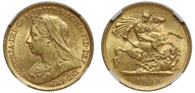 MS63 | Victoria 1898 gold Half-Sovereign