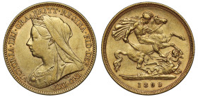 AU53 | Australia Victoria 1899 Melbourne mint gold Half-Sovereign