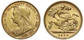 AU53 | Australia Victoria 1900 Melbourne mint gold Half-Sovereign