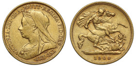 XF45 | Australia Victoria 1900 Perth mint gold Half-Sovereign