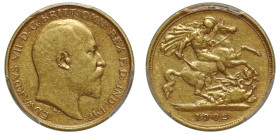 XF40 | Australia Edward VII 1902 Sydney mint gold Half-Sovereign