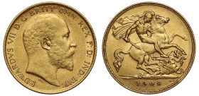 AU53 | Australia Edward VII 1909 Perth mint gold Half-Sovereign