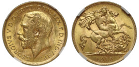MS62 | Australia George V 1915 Melbourne mint gold Half-Sovereign