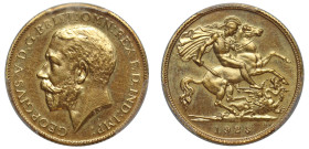 PR63 | South Africa George V 1923 Pretoria mint gold proof Half-Sovereign