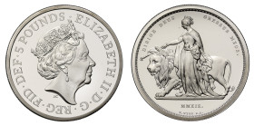 Elizabeth II 2019 silver proof 2oz Una and the Lion