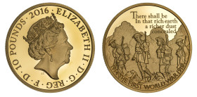 Elizabeth II 2016 gold proof 5oz 100th Anniversary of WW1