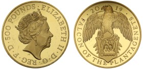 Elizabeth II 2019 gold proof 5oz Trial of the Pyx Falcon Of the Plantagenets