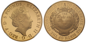 PF70 UCAM | Elizabeth II 2015 gold proof Five Pounds Crown Birth of the Second Child