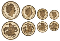 Elizabeth II 2005 gold proof Sovereign 4-coin Set