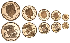 Elizabeth II 2015 gold proof Sovereign 5-coin Set