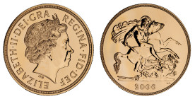 Elizabeth II 2006 gold BU Five Pounds