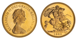 Elizabeth II 1980 gold proof Sovereign