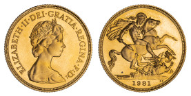 Elizabeth II 1981 gold proof Sovereign