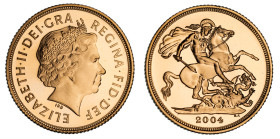 Elizabeth II 2004 gold proof Sovereign