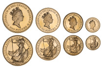 Elizabeth II 1987 gold proof Britannia 4-coin Set